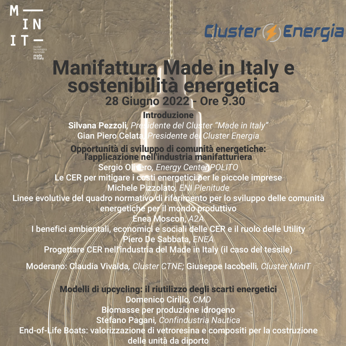 Workshop ‘Manifattura Made in Italy e Sostenibilità Energetica – 28 giugno 2022