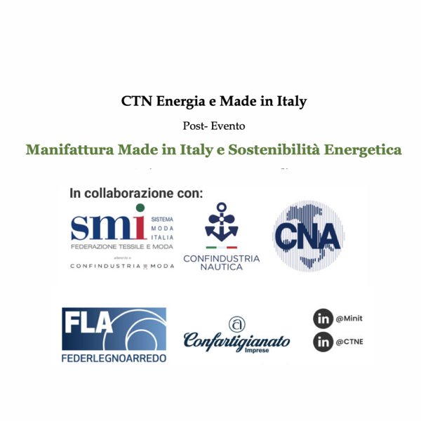 Post-evento Workshop ‘Manifattura Made in Italy e Sostenibilità Energetica – 28 giugno 2022