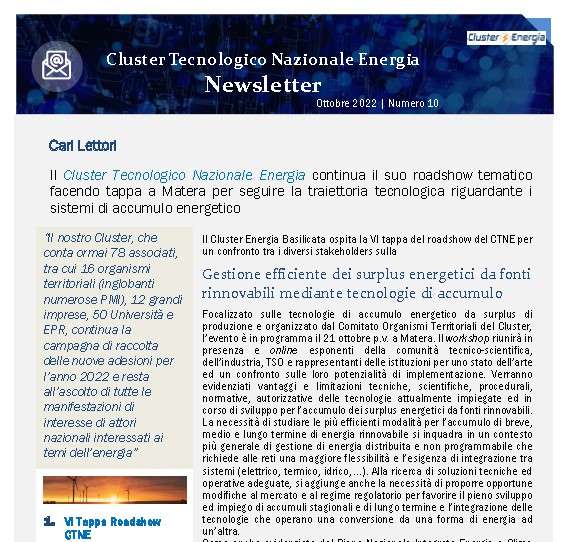 Newsletter CTN Energia n.10 2022