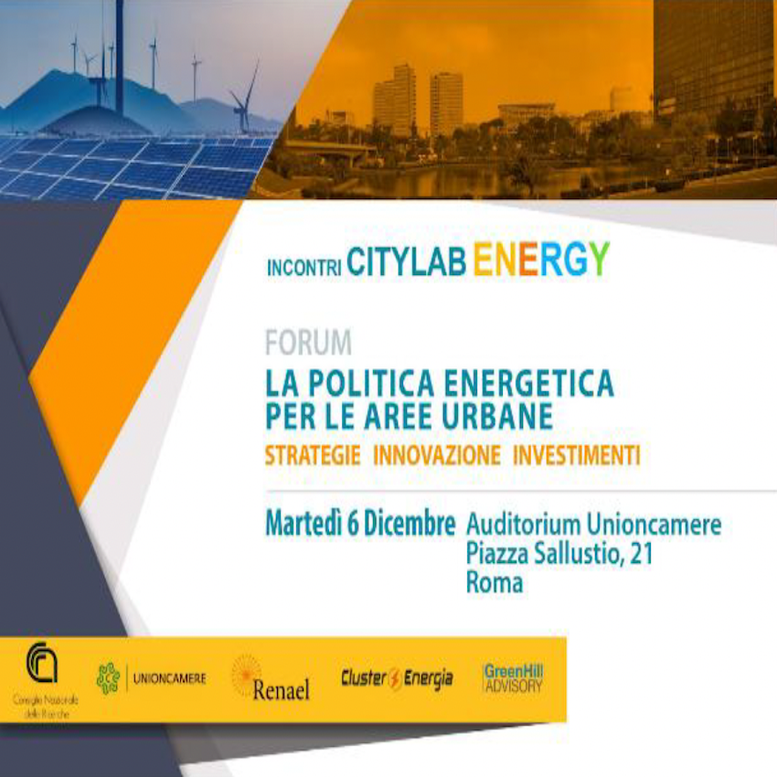 FORUM CITYLAB ENERGY – 6 dicembre 2022 ore 9:00 – Roma e Online