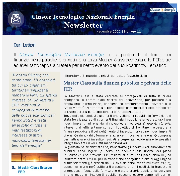 Newsletter CTN Energia n.11 2022