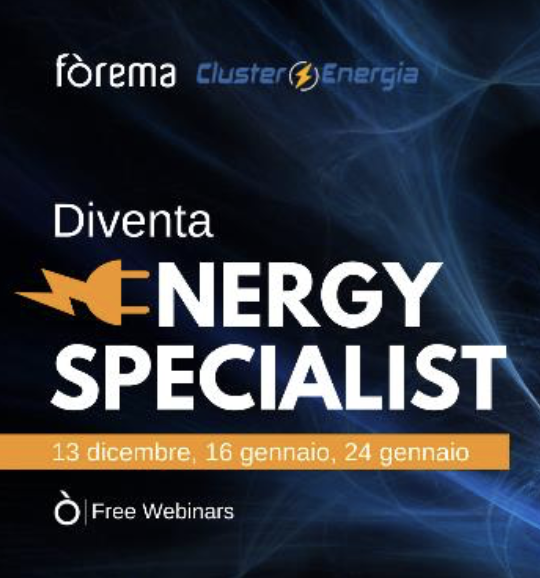 Ciclo Formativo Energy Specialist – 13 dicembre, 16 e 24 gennaio – Padova e online