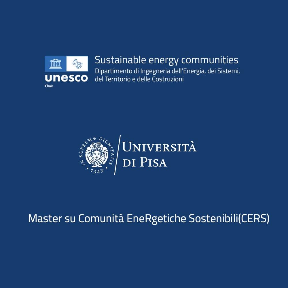 Presentazione Master Comunità EneRgetiche Sostenibili a.a. 2023-2024 – 2 ottobre ore 16:00 online