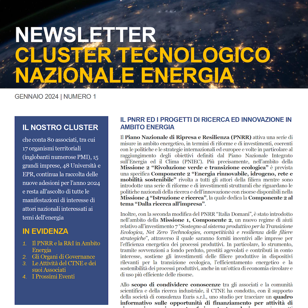 Newsletter CTN Energia n.1 2024